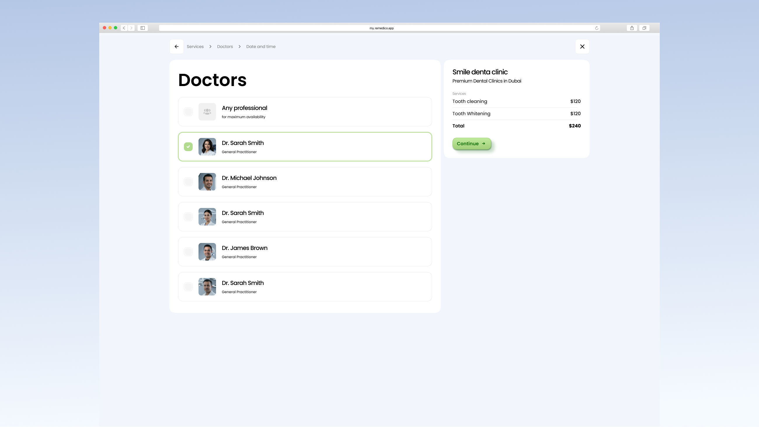 Step 3 · Doctor